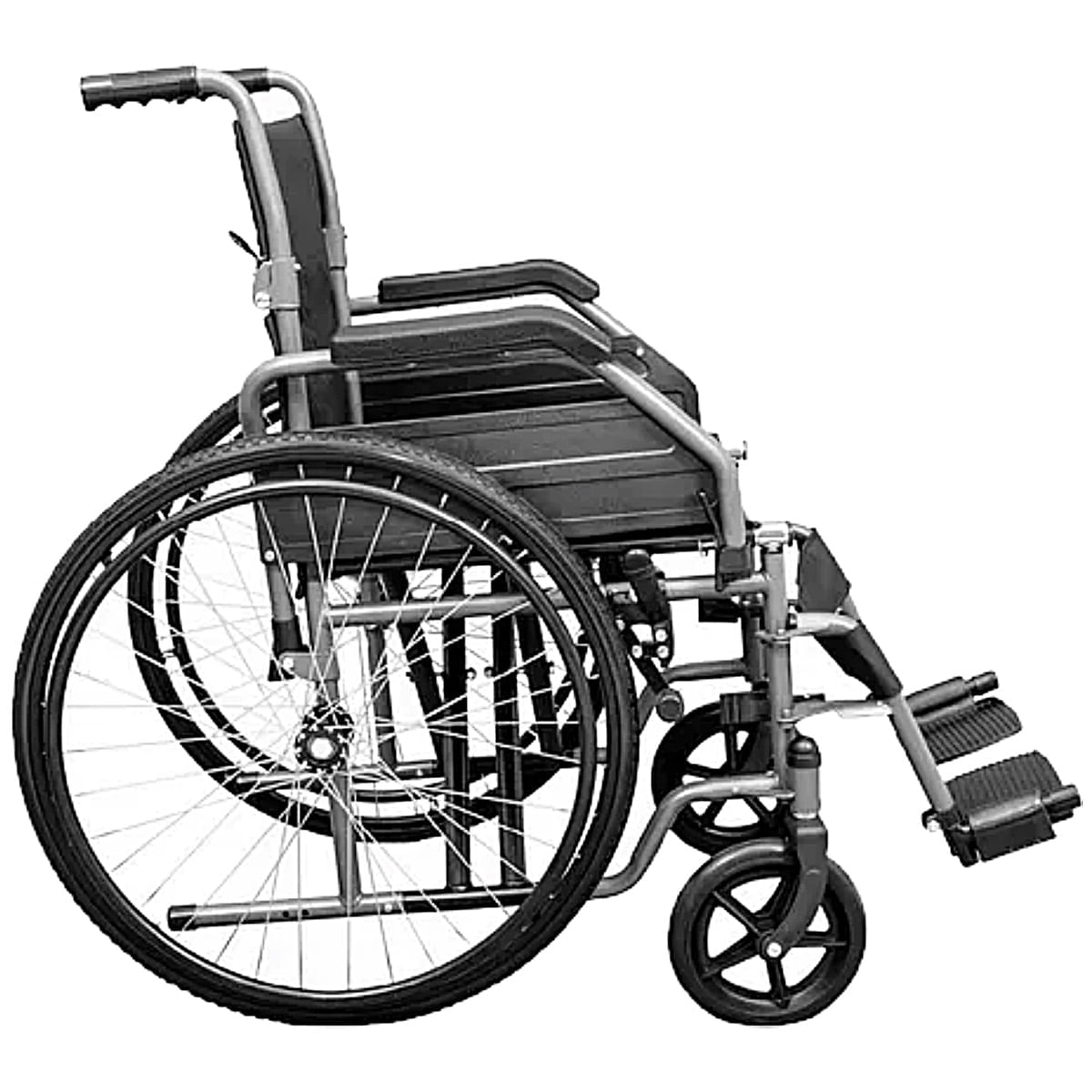 Cadeira de Rodas Aço Carbono Basic Dobrável Hidrolight 46cm Até 125kg