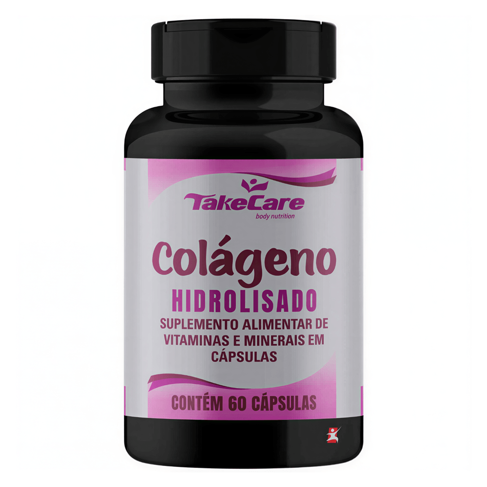 Colágeno Hidrolisado Com Vitaminas E Minerais Take Care 60 Cápsulas