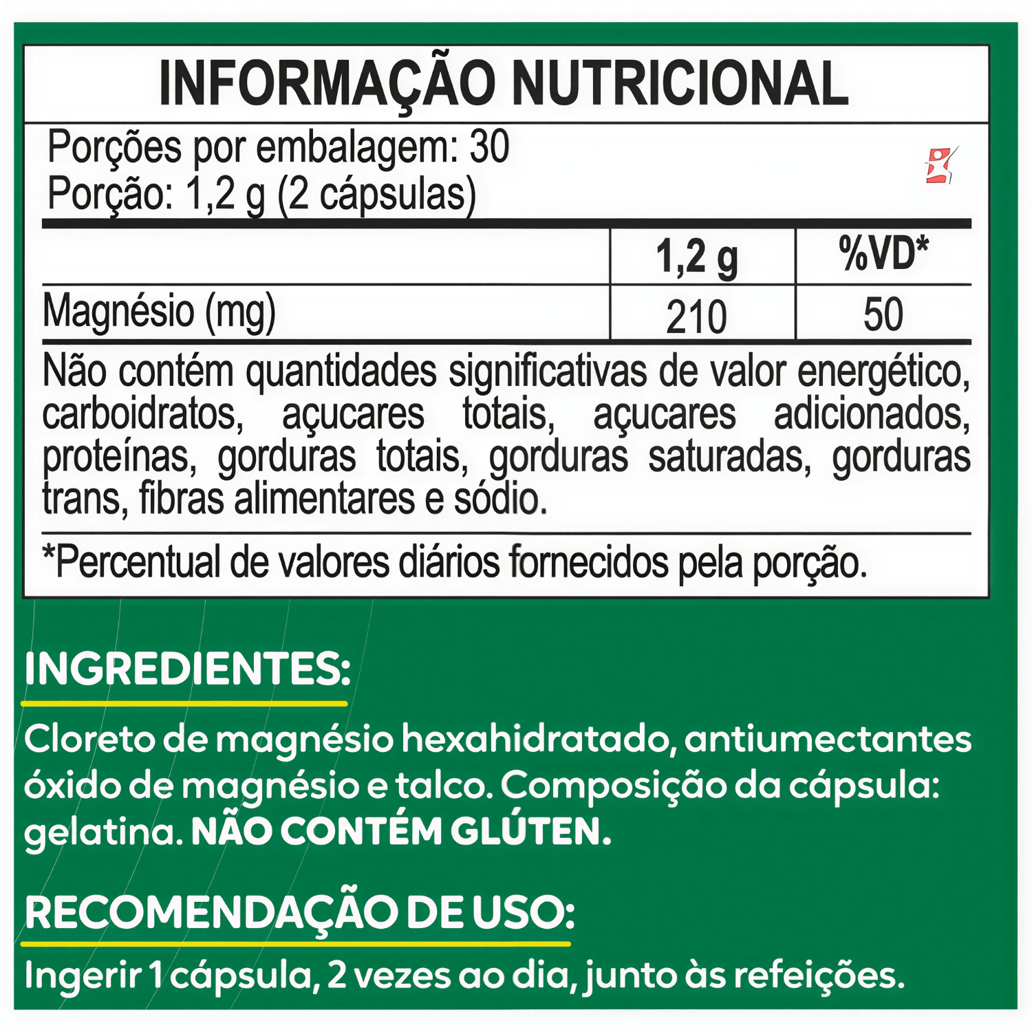 Kit 2 Cloreto De Magnésio P.A. Maltta Nutrition 60 Cápsulas