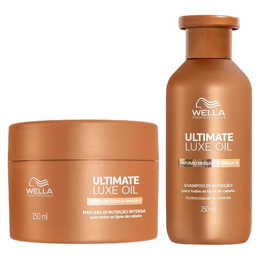 Kit Shampoo 250ml + Máscara 150ml Ultimate Luxe Oil Wella Professional