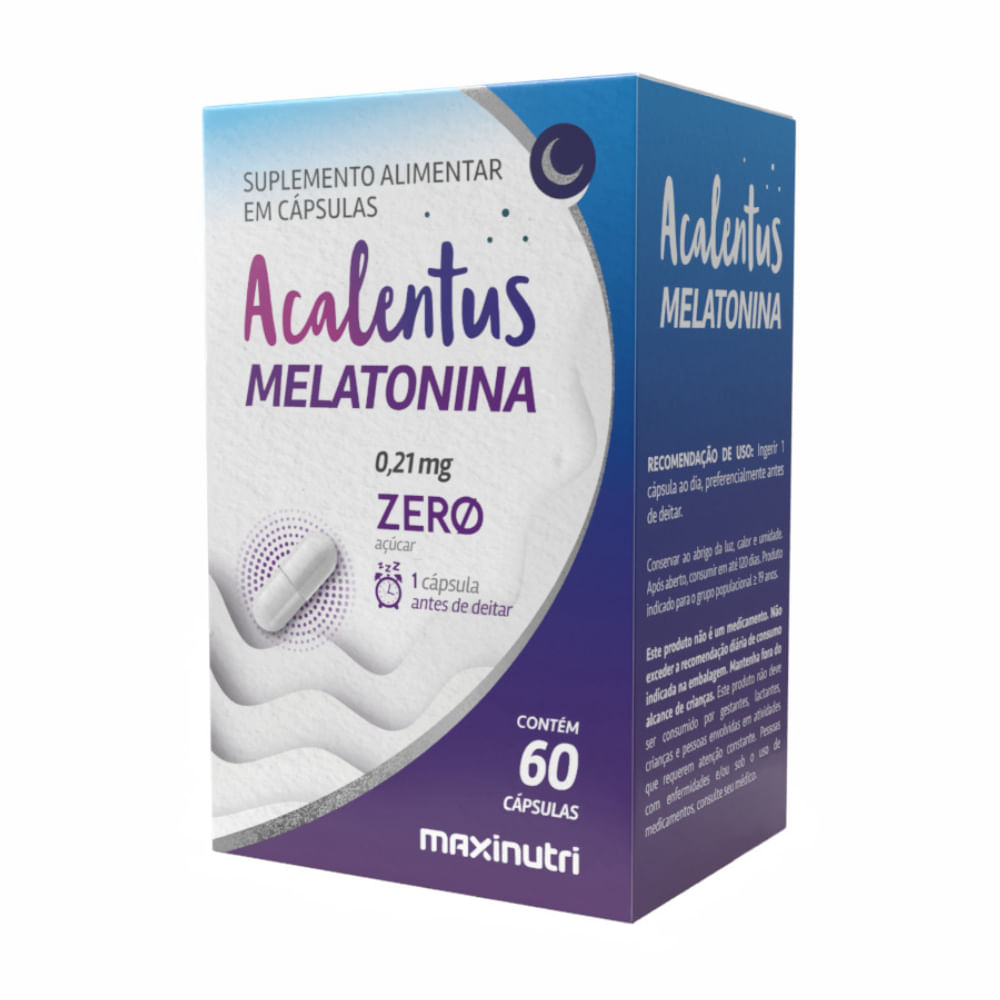 Acalentus Melatonina Maxinutri 60 Cápsulas