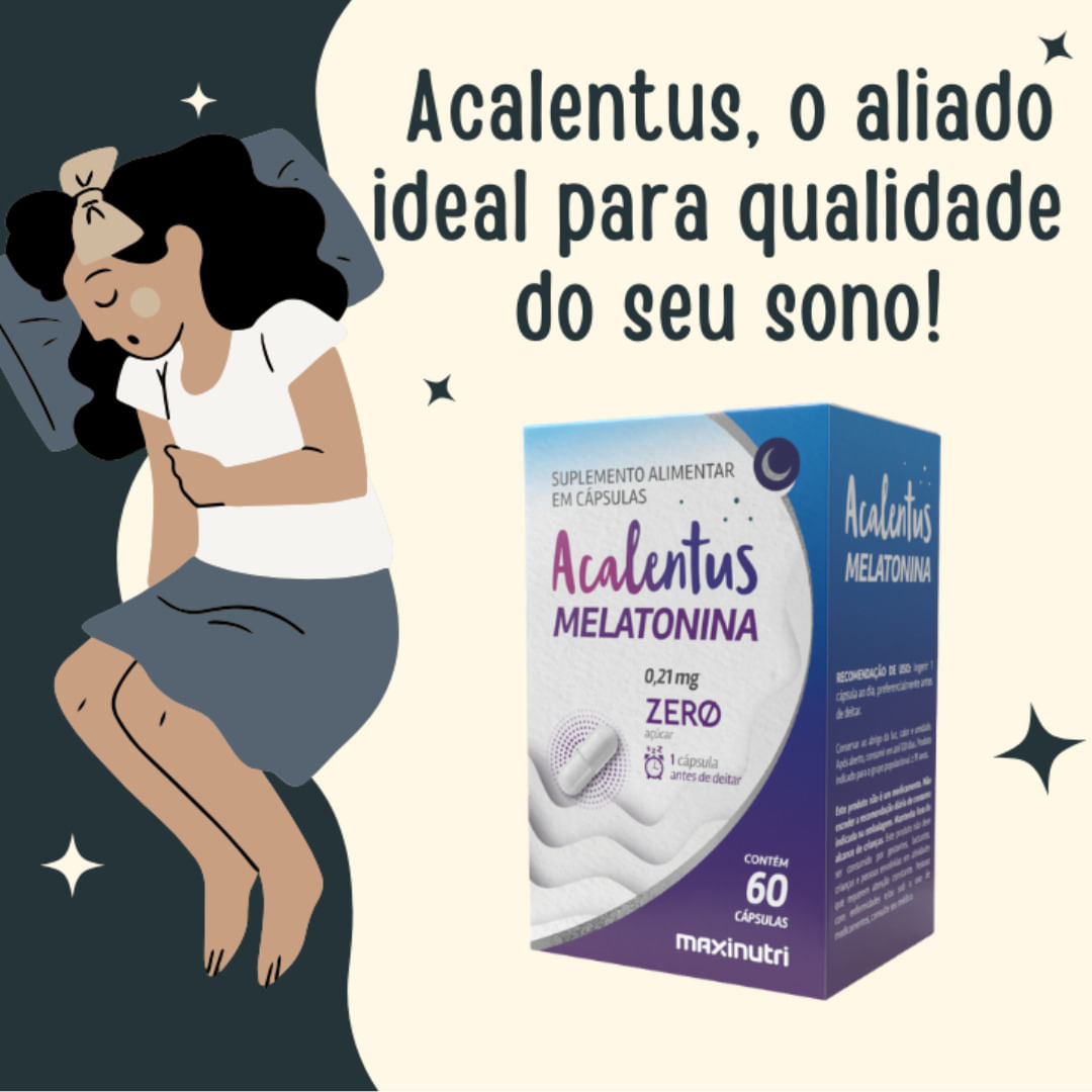 Acalentus Melatonina Maxinutri 60 Cápsulas