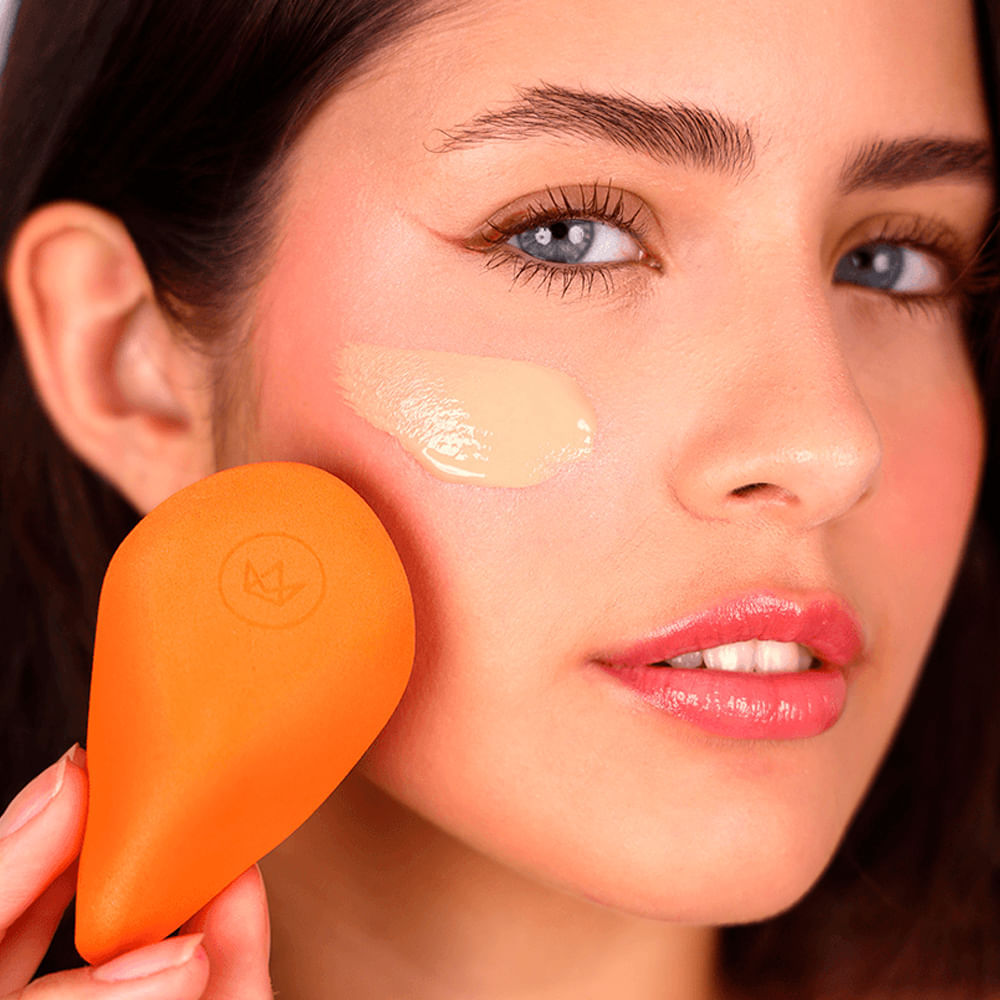 Esponja de Maquiagem Ginger Blender Mari Maria 3D Laranja