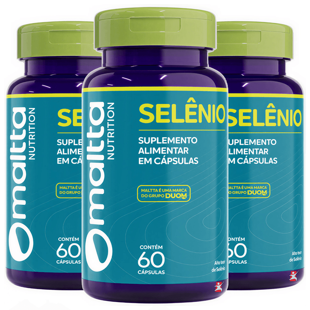 Kit 3 Selênio Maltta Nutrition 60 Cápsulas