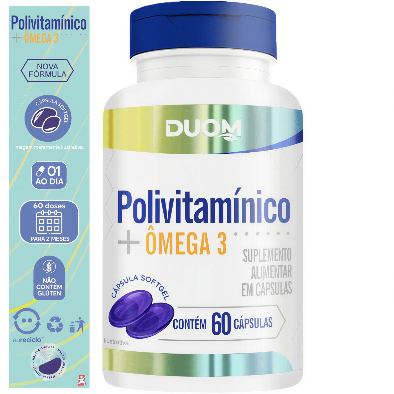 Polivitamínico + Ômega 3 Maltta Nutrition 60 Cápsulas Softgel
