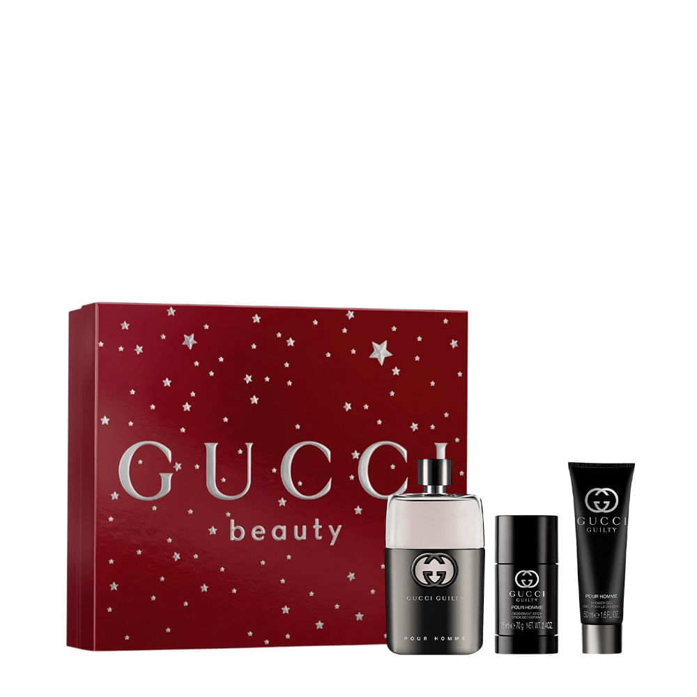 Kit Perfume Masculino Eau de Toilette 90ml + Shower Gel 50ml + Desodorante 75ml Guilty Gucci