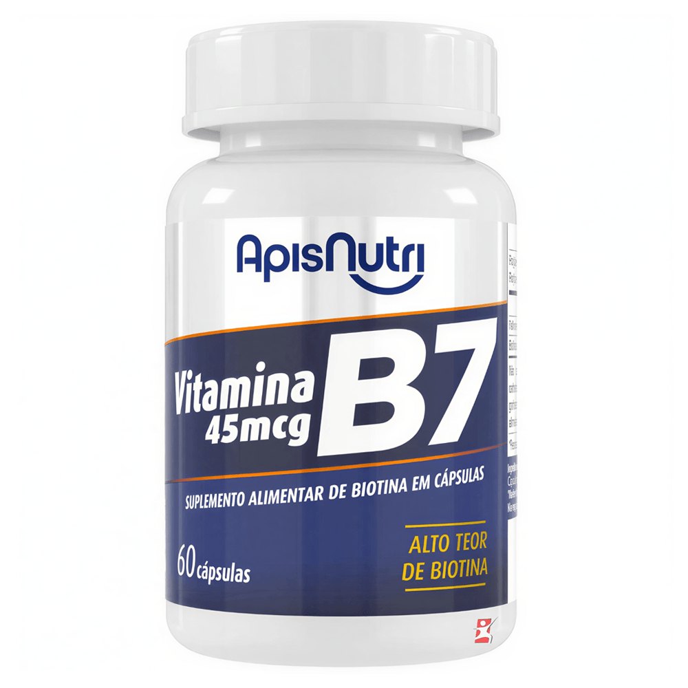 Vitamina B7 D-biotina Concentrada Apisnutri 60 Cápsulas