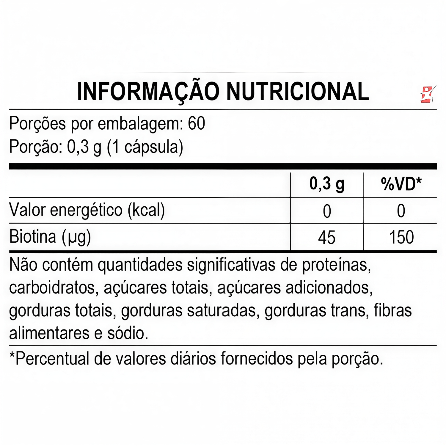 Vitamina B7 D-biotina Concentrada Apisnutri 60 Cápsulas