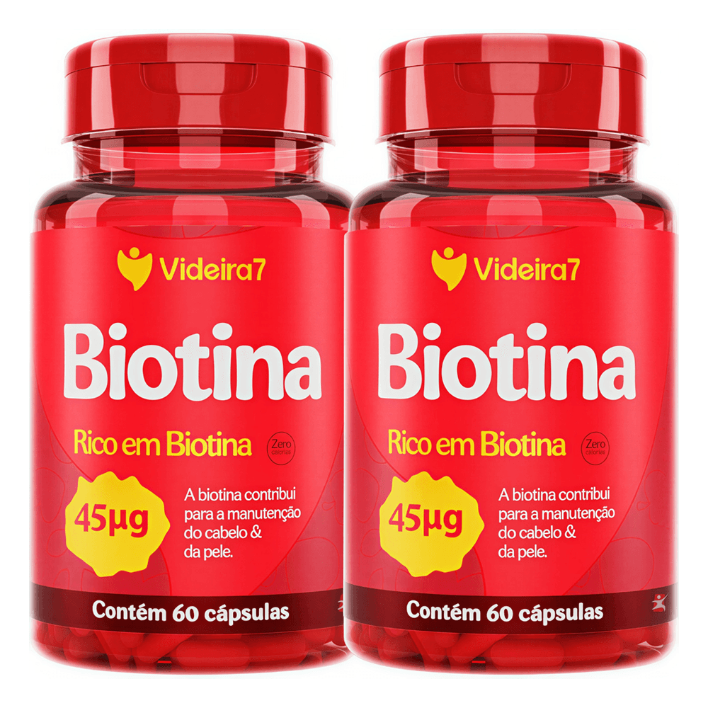 Kit 2 Biotina 45mcg 150% Da Idr Super Concentrada Videira7 60 Cápsulas