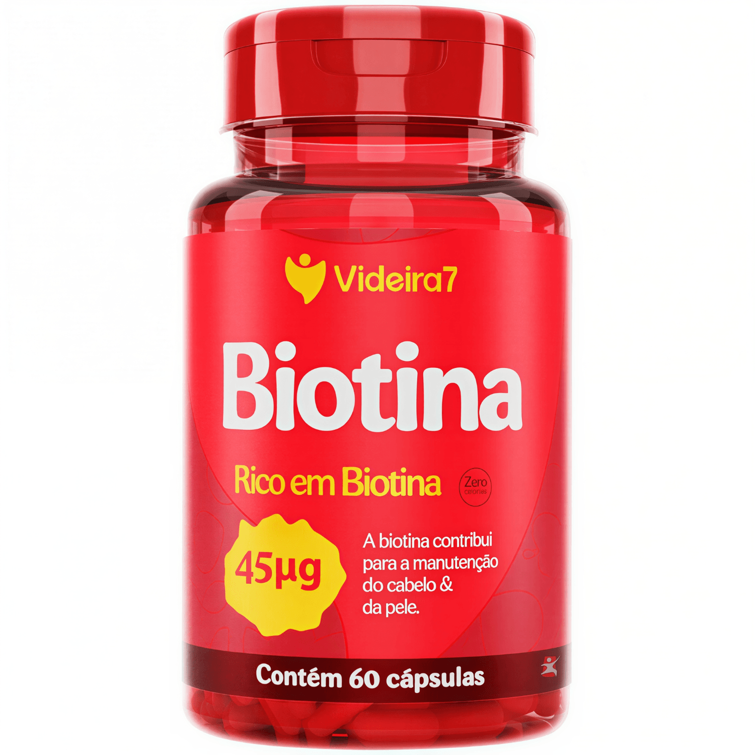 Kit 2 Biotina 45mcg 150% Da Idr Super Concentrada Videira7 60 Cápsulas