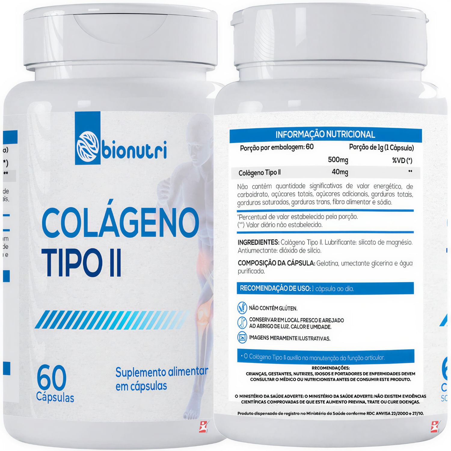 Colágeno Tipo 2 Bionutri 60 Cápsulas