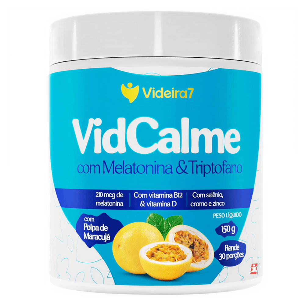 Vidcalme Com Melatonina E Triptofano Videira7 Maracujá 30 Doses 150g