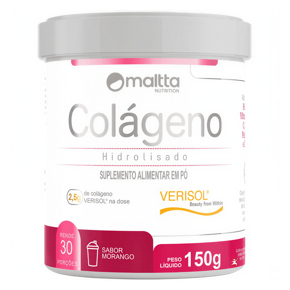 Colágeno Hidrolisado Verisol Maltta Nutrition Morango 150g