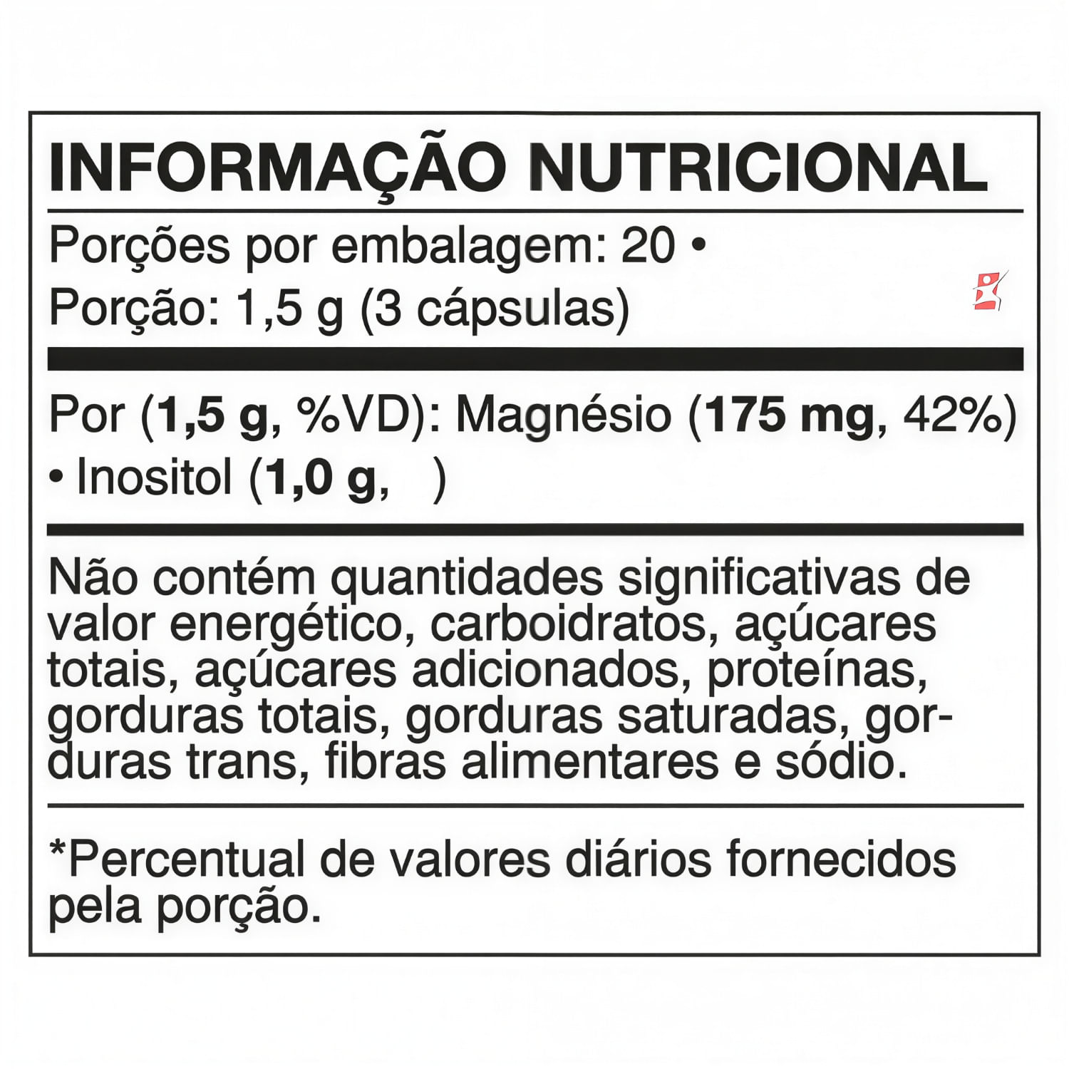 Magnésio + Inositol Videira7 60 Cápsulas