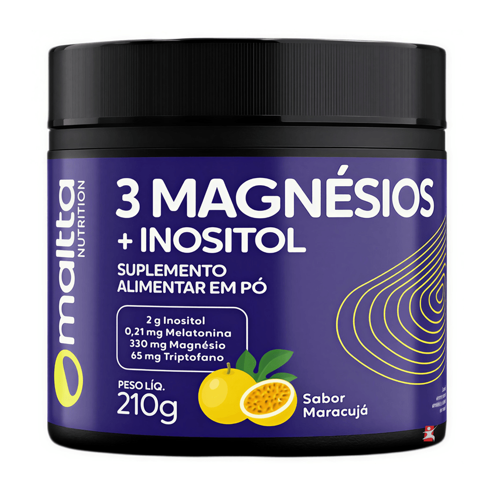 3 Magnésios + Inositol Maltta Nutrition Maracujá 210g