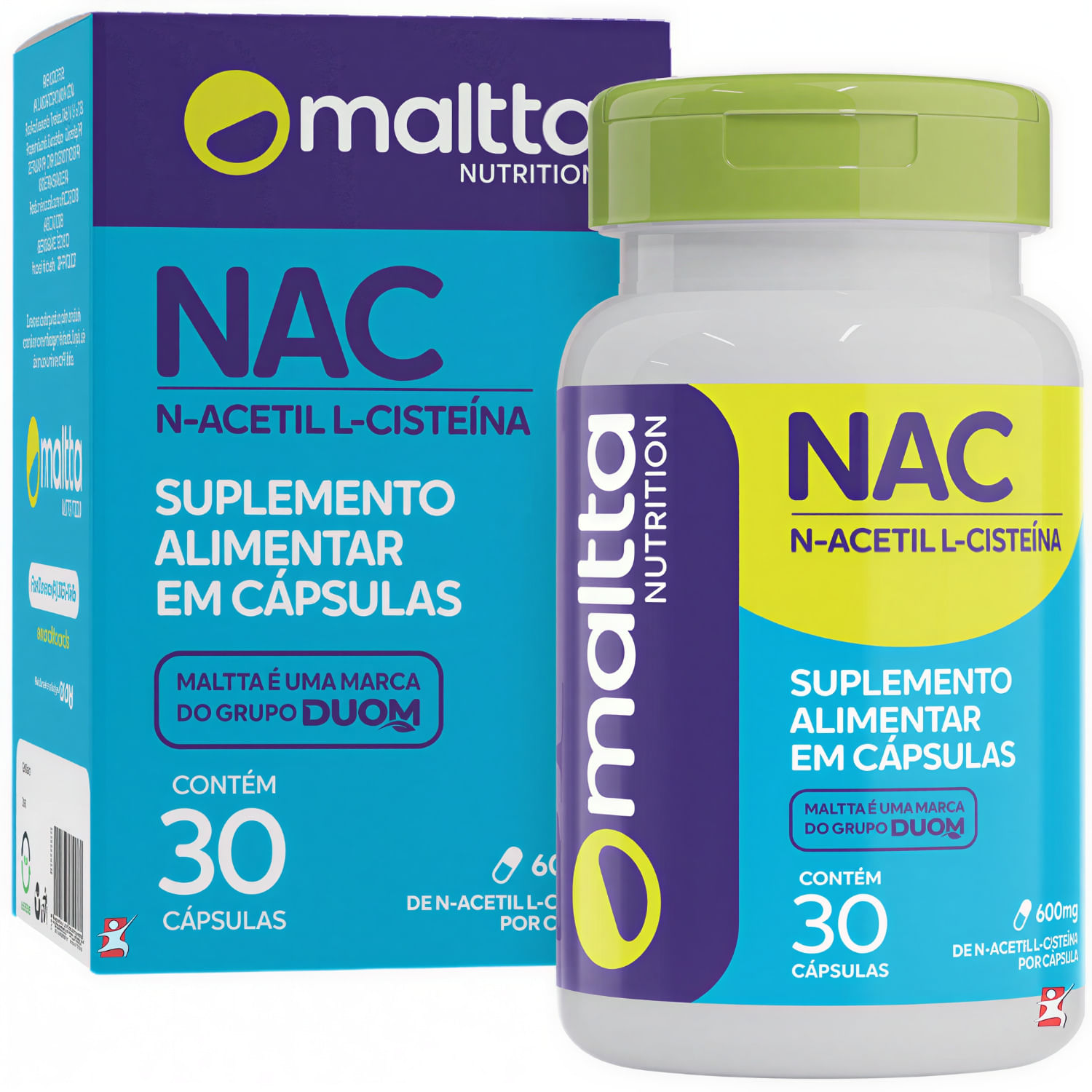 NAC N-acetil L-cisteína Maltta Nutrition 30 Cápsulas
