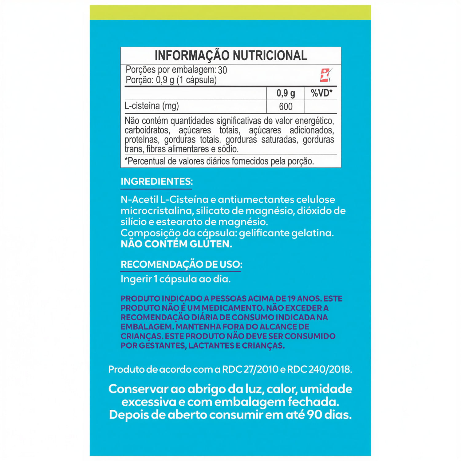 NAC N-acetil L-cisteína Maltta Nutrition 30 Cápsulas
