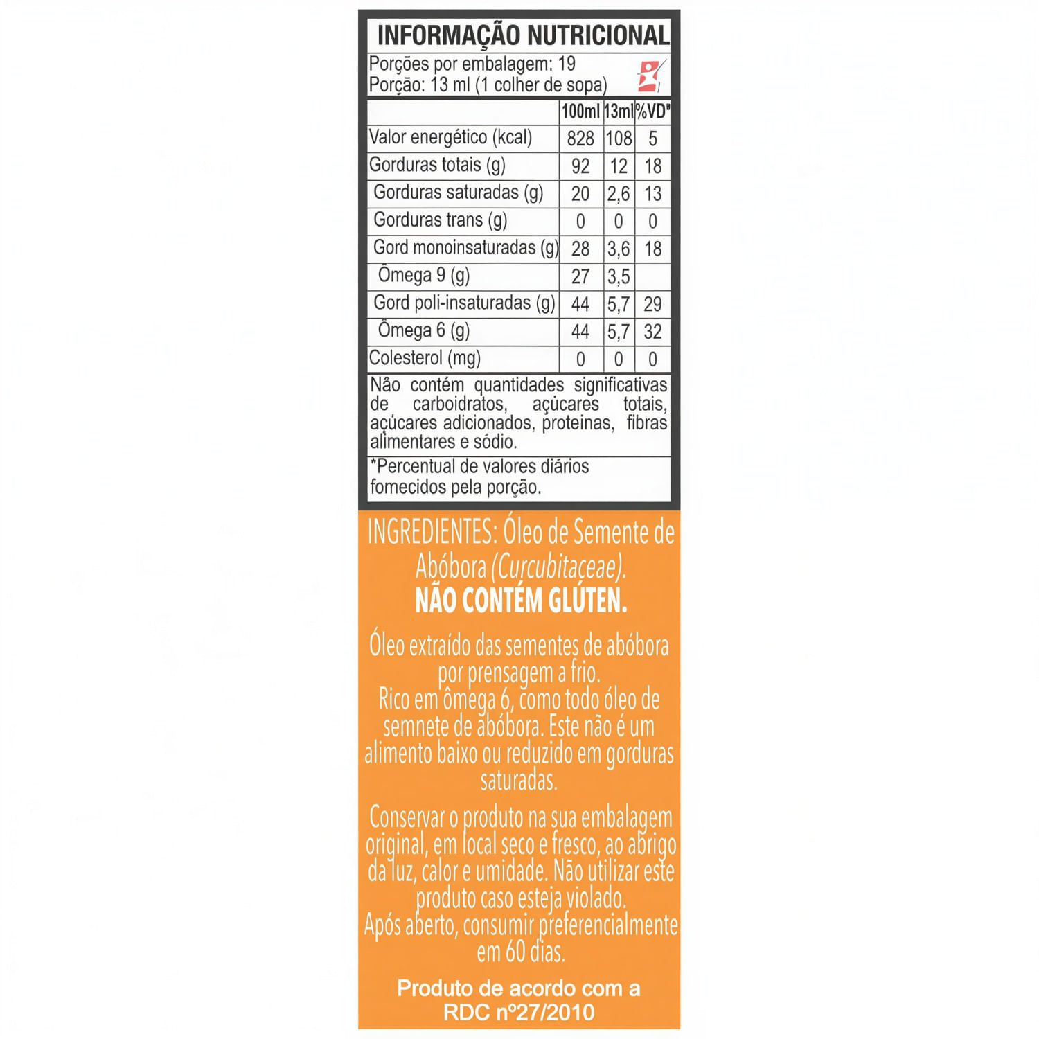 Óleo De Semente De Abóbora Vegetal Virgem Duom Maltta Nutrition 30ml