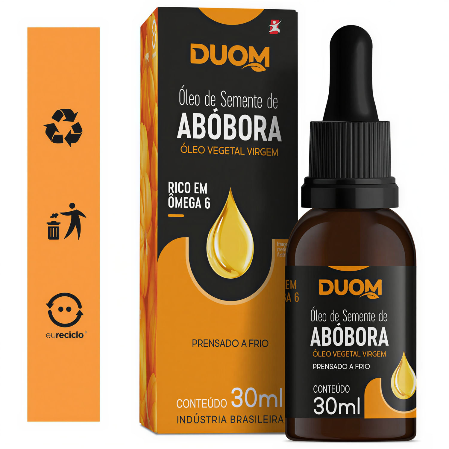 Óleo De Semente De Abóbora Vegetal Virgem Duom Maltta Nutrition 30ml