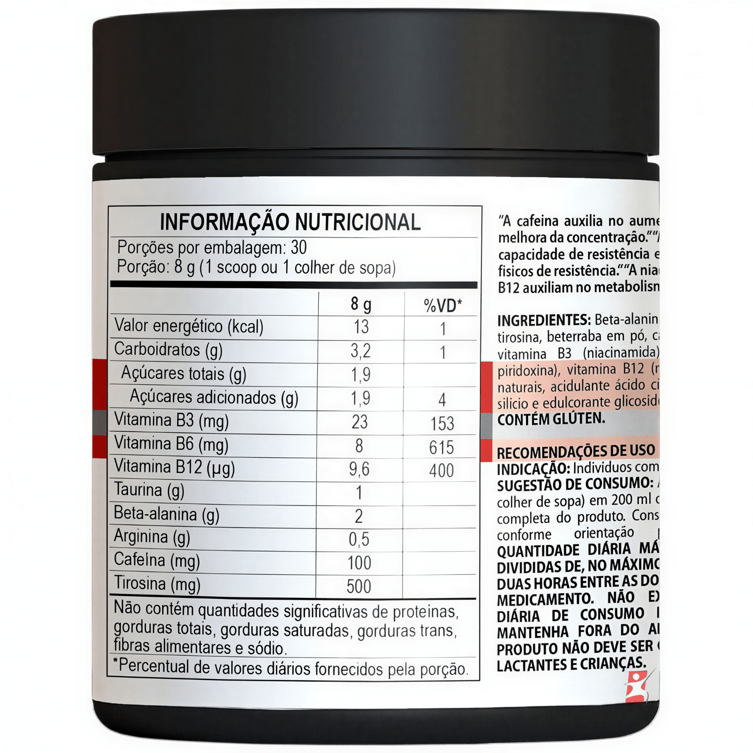 Pré-treino Beta-alanina Clinicmais Frutas Vermelhas 240g