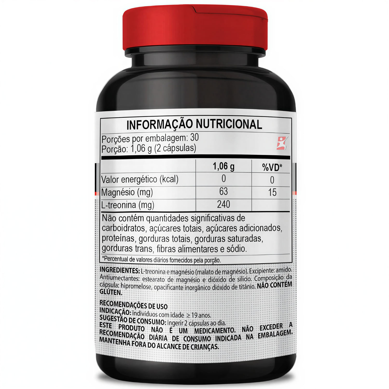 Magnesio E Treonina Vegano Clinicmais 60 Cápsulas