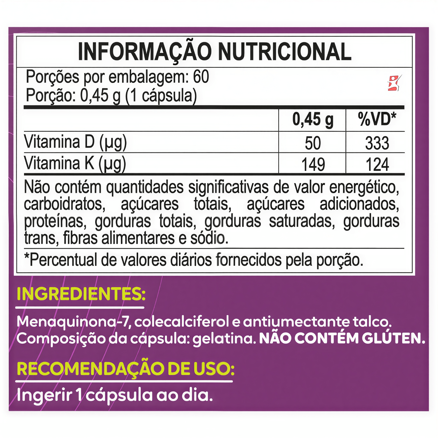 Vitamina K2 + D3 Maltta Nutrition 60 Cápsulas