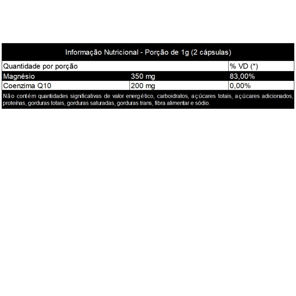 Coenzima Q10 com Magnésio 60 cápsulas 500mg Purafor