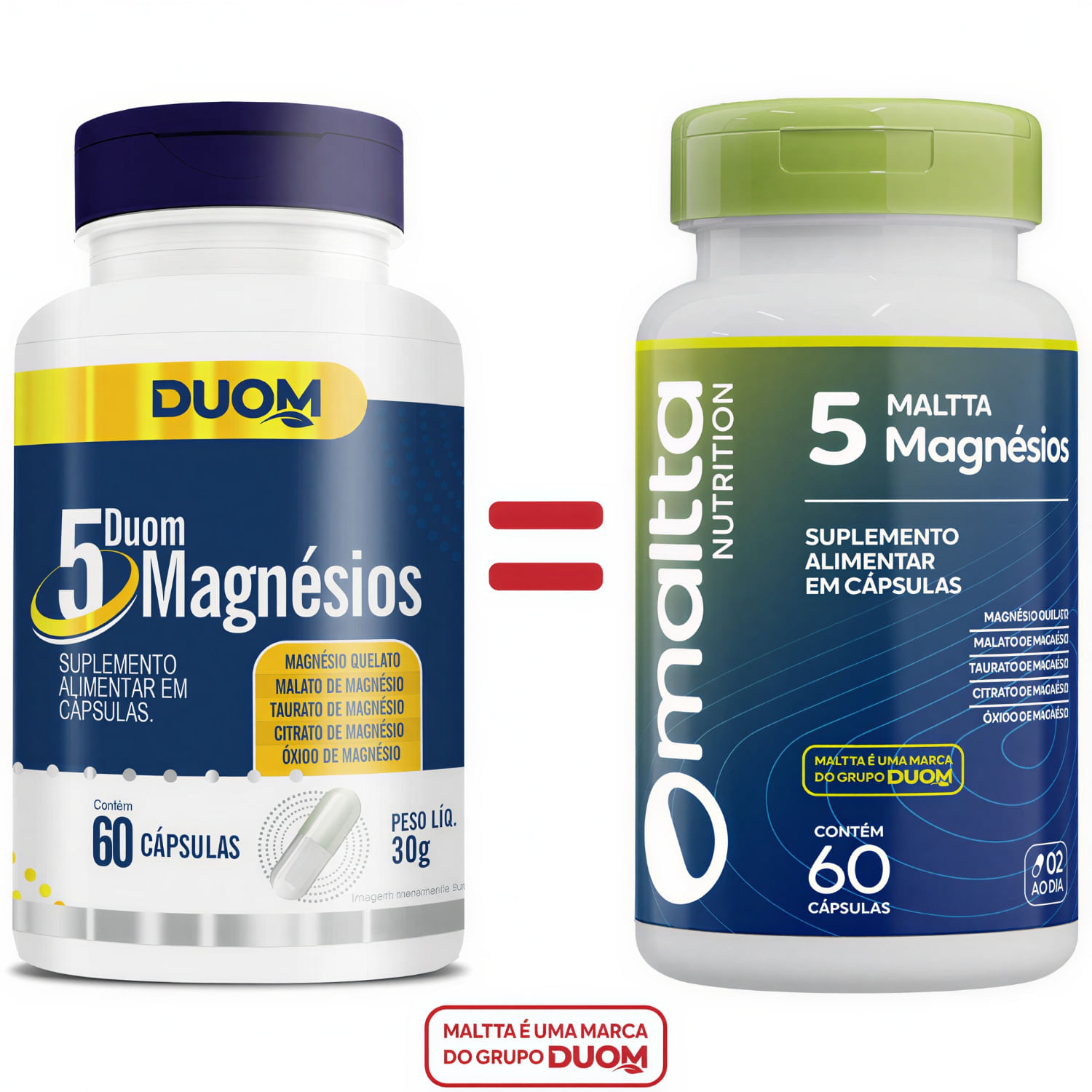 Maltta 5 Magnésios Maltta Nutrition 60 Cápsulas
