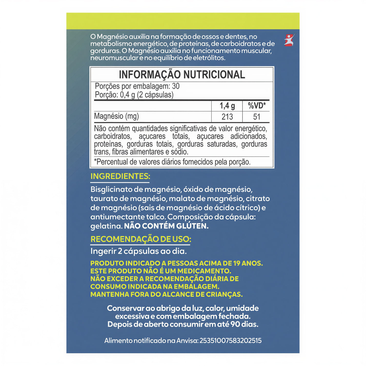 Maltta 5 Magnésios Maltta Nutrition 60 Cápsulas