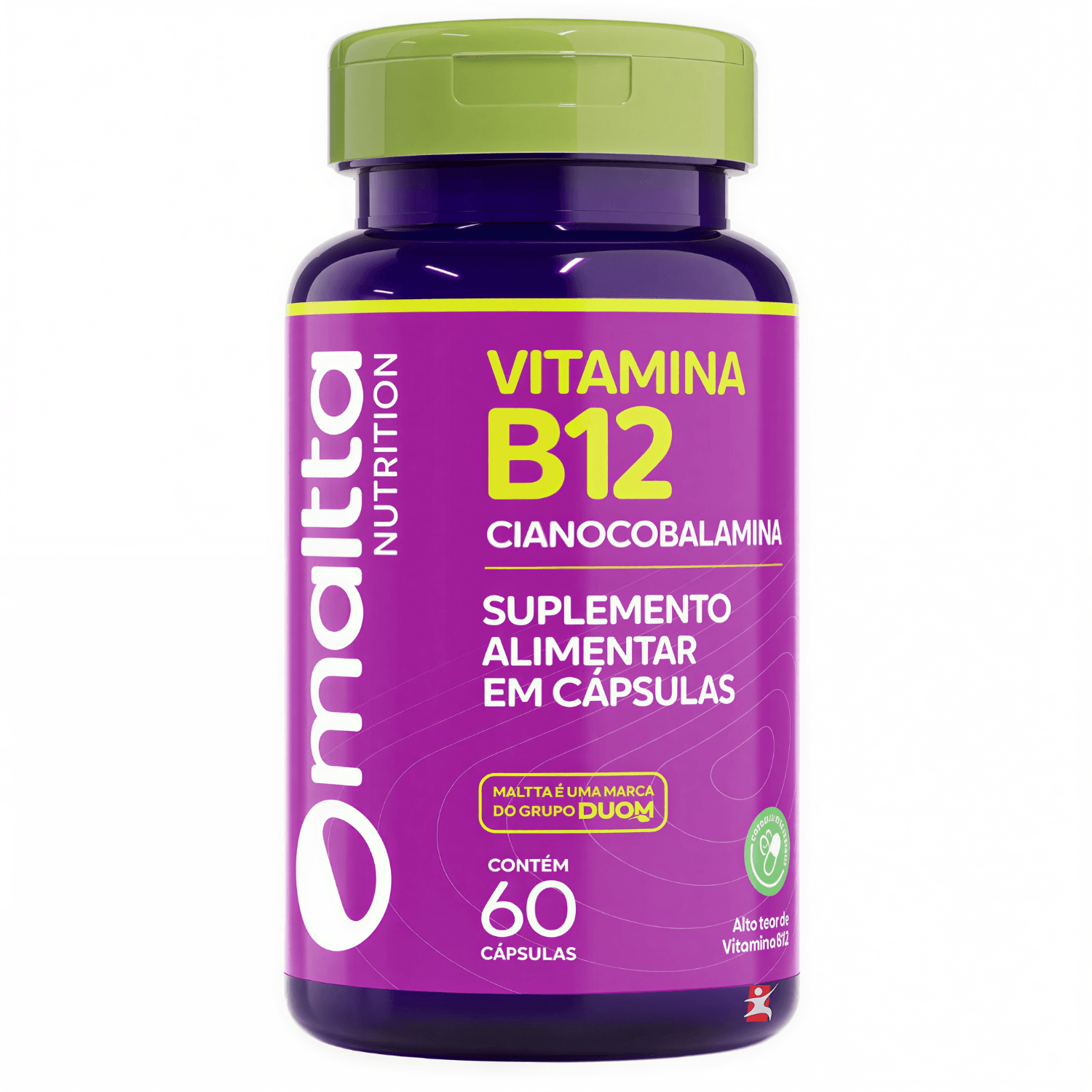 Kit 2 Vitamina B12 Cianocobalamina Concentrada Maltta Nutrition 60 Cápsulas