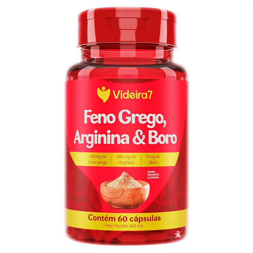 Feno Grego + Arginina + Boro Videira7 60 Cápsulas