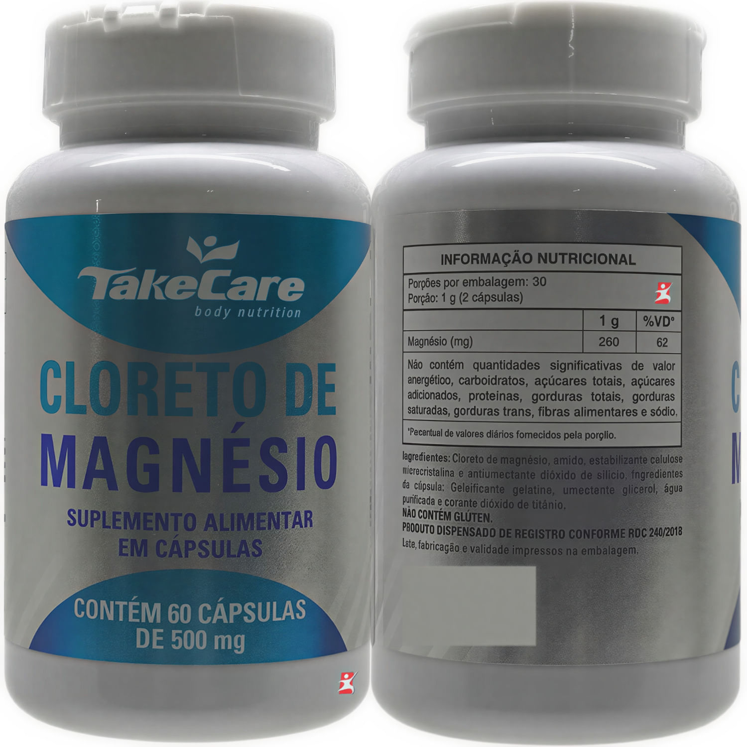 Cloreto De Magnésio Take Care 60 Cápsulas