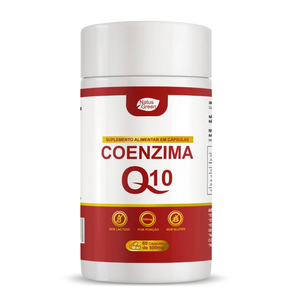 Coenzima Q10 Natus Green 500mg 60 Cápsulas
