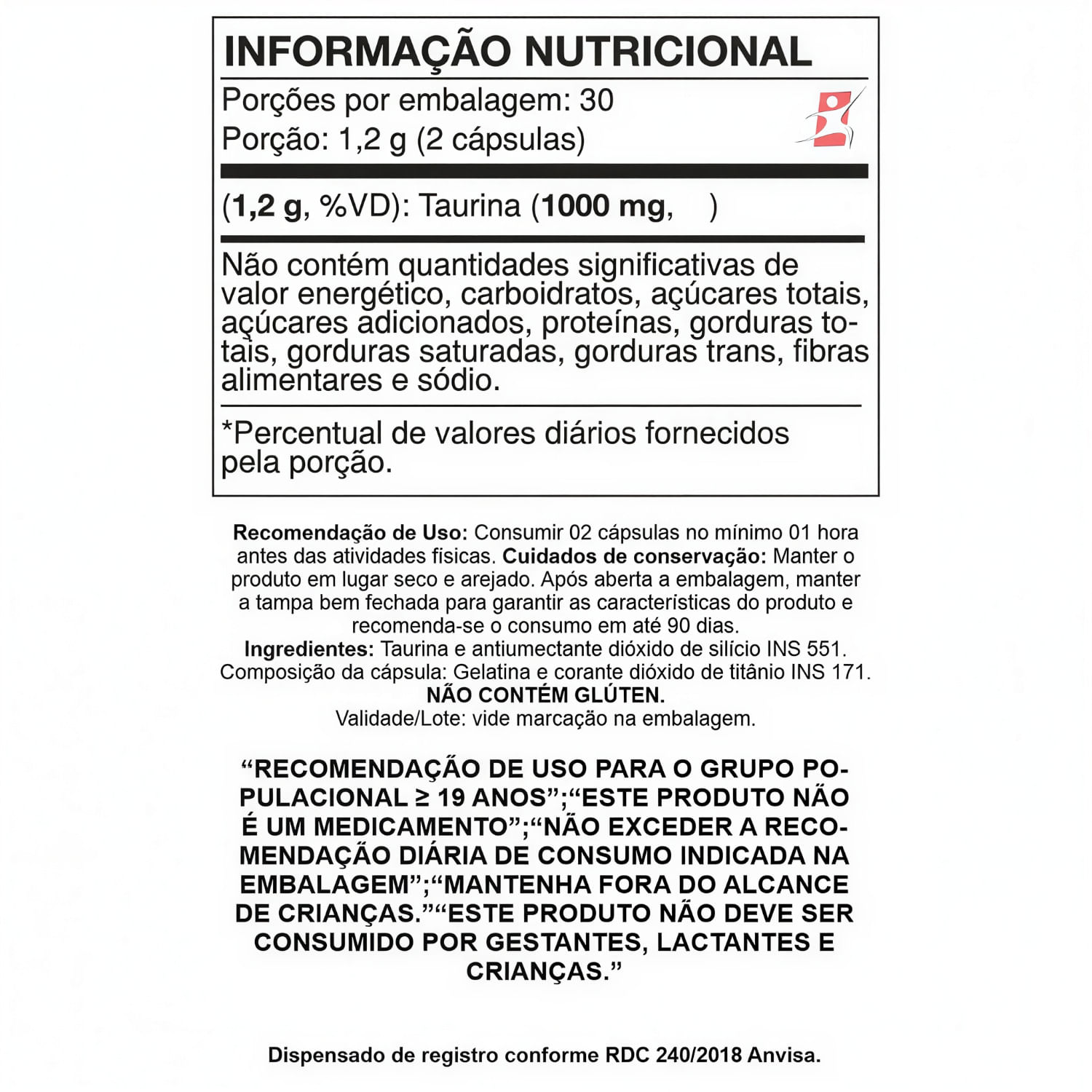 Kit 6 Taurina V7 Energy 1000mg 60 Cápsulas