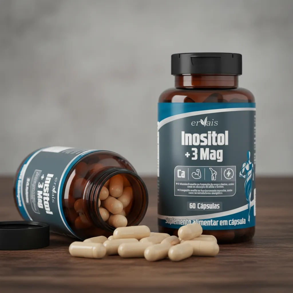 Kit 6 Inositol + 3 Mag Ervais 60 Cápsulas