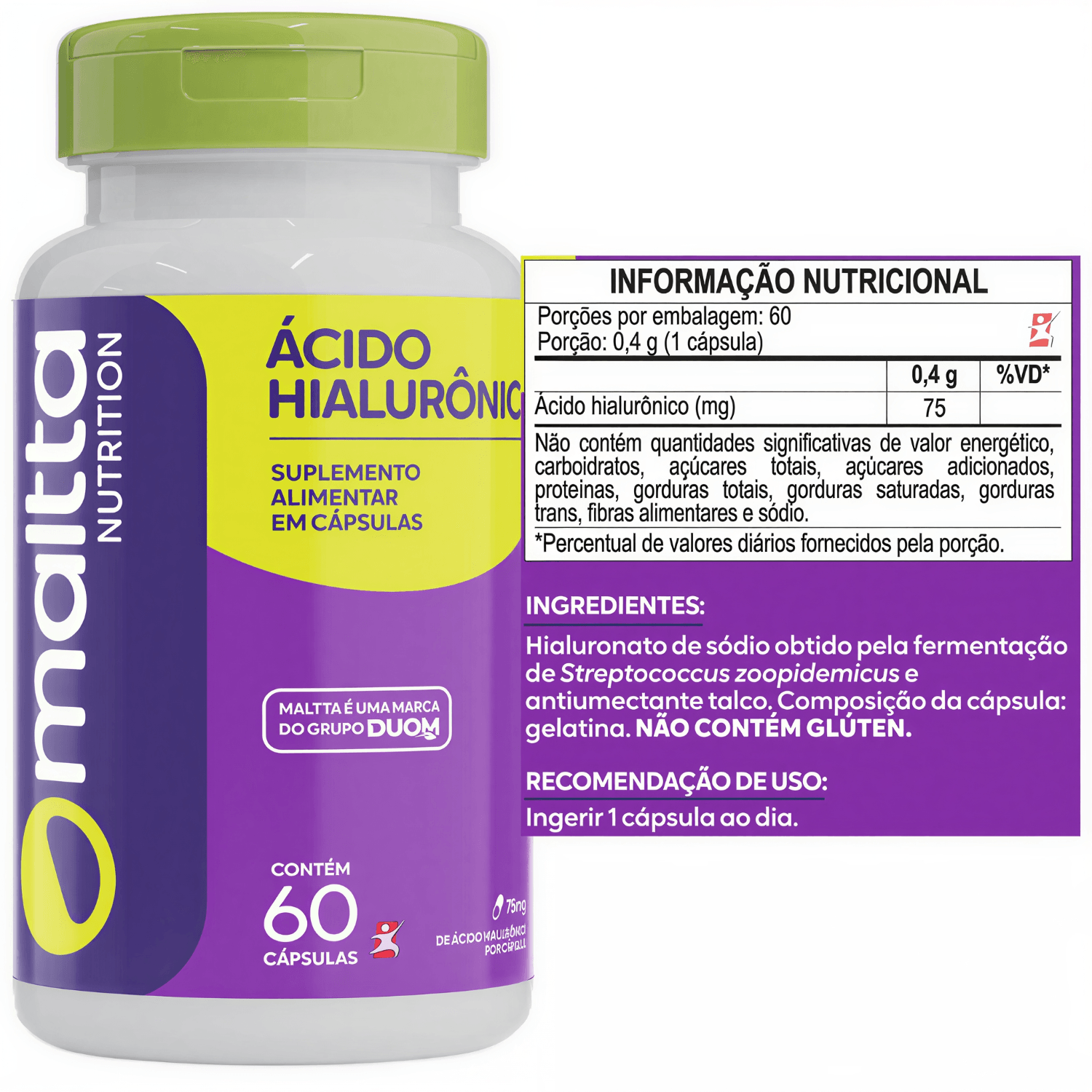 Kit Maltta Nutrition Cabelão 60 Cápsulas + Ácido Hialurônico 60 Cápsulas + Maltta Para Unhas 60 Cápsulas