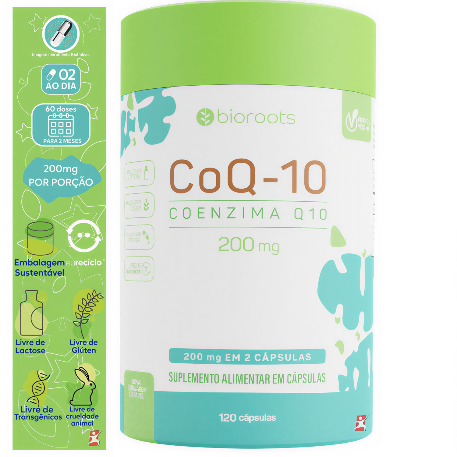 Coenzima Q10 Bioroots 120 Cápsulas
