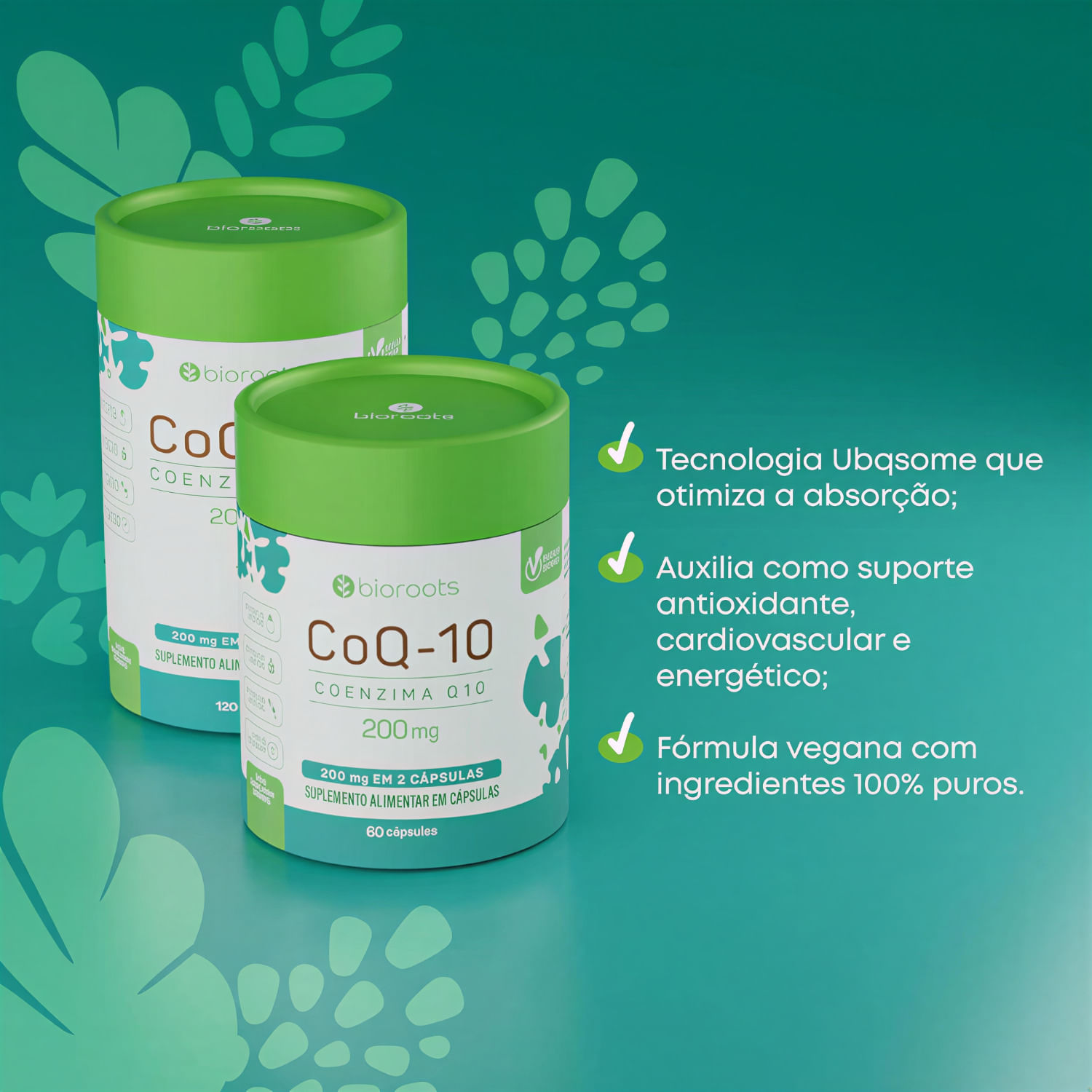 Coenzima Q10 Bioroots 120 Cápsulas