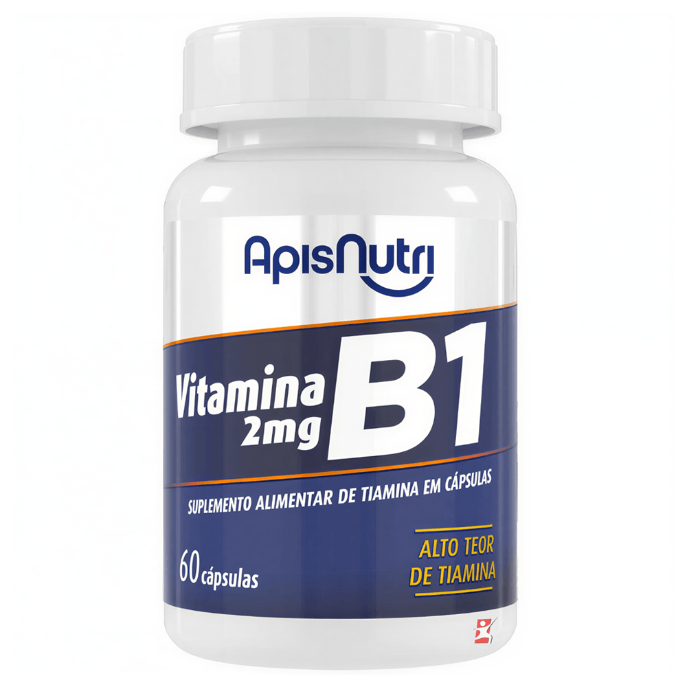Vitamina B1 2mg Tiamina Concentrada Apisnutri 60 Cápsulas