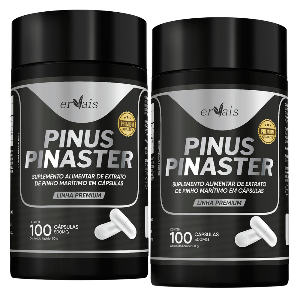 Kit 2 Pinus Pinaster Picnogen Extrato Pinheiro Marítimo Francês 100 Cápsulas