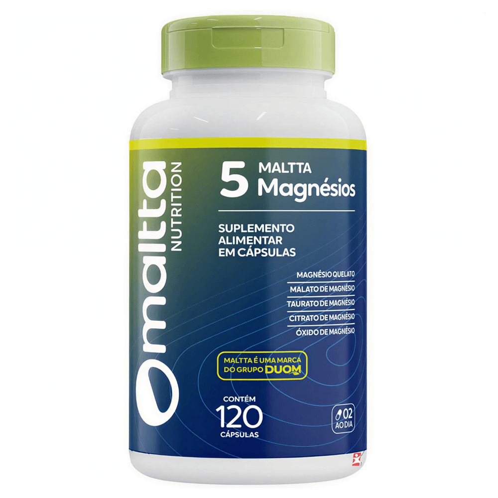 Maltta 5 Magnésios Maltta Nutrition 120 Cápsulas