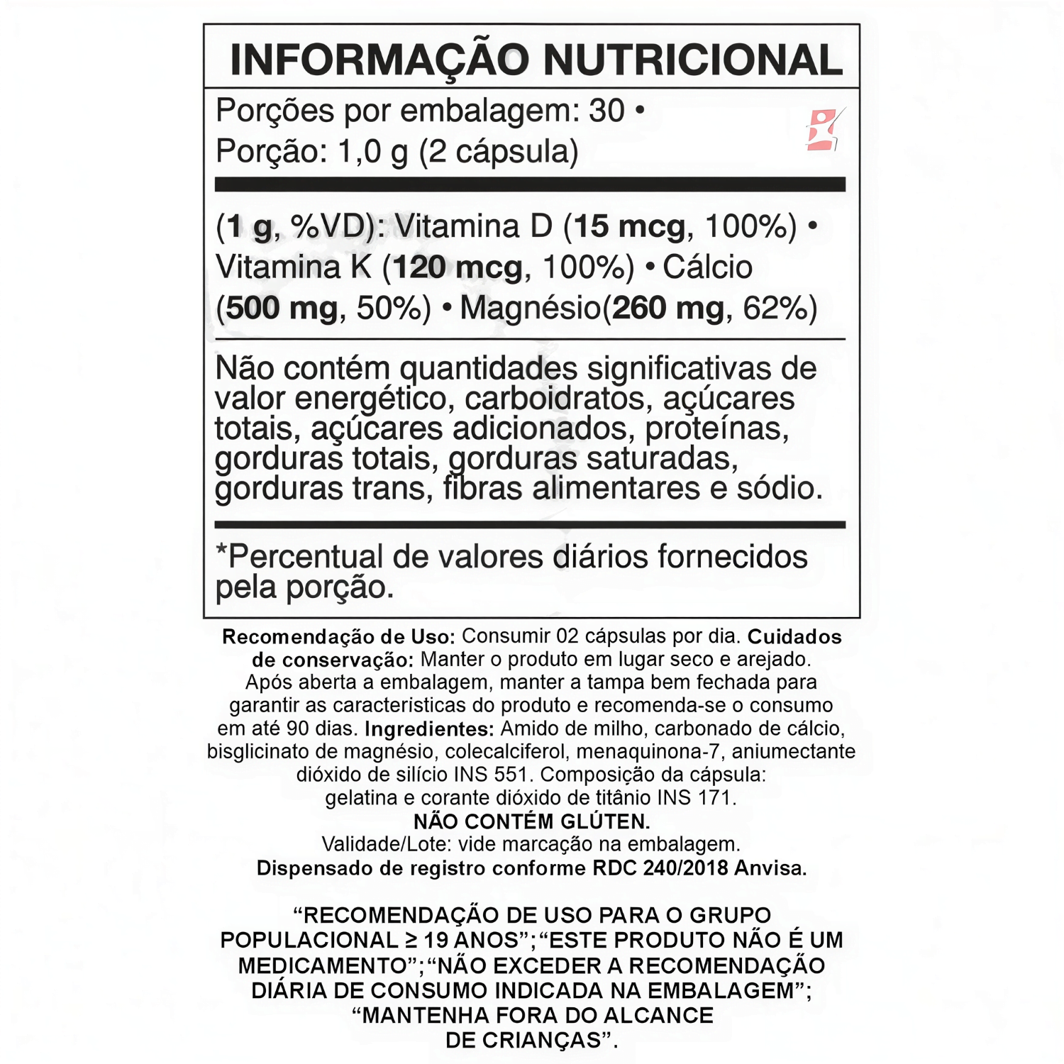 Kit 3 Cálcio Mdk Videira7 60 Cápsulas