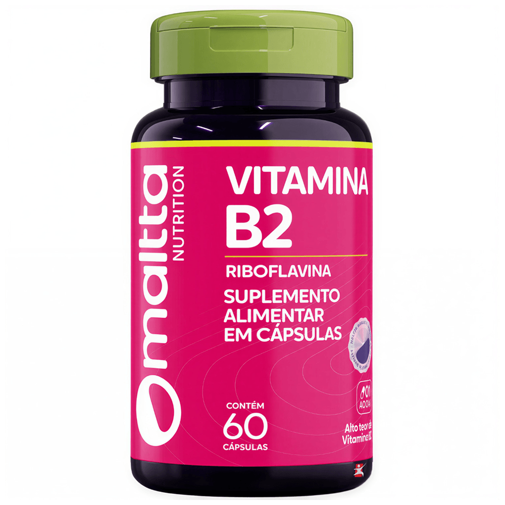Vitamina B2 Riboflavina Maltta Nutrition 60 Cápsulas