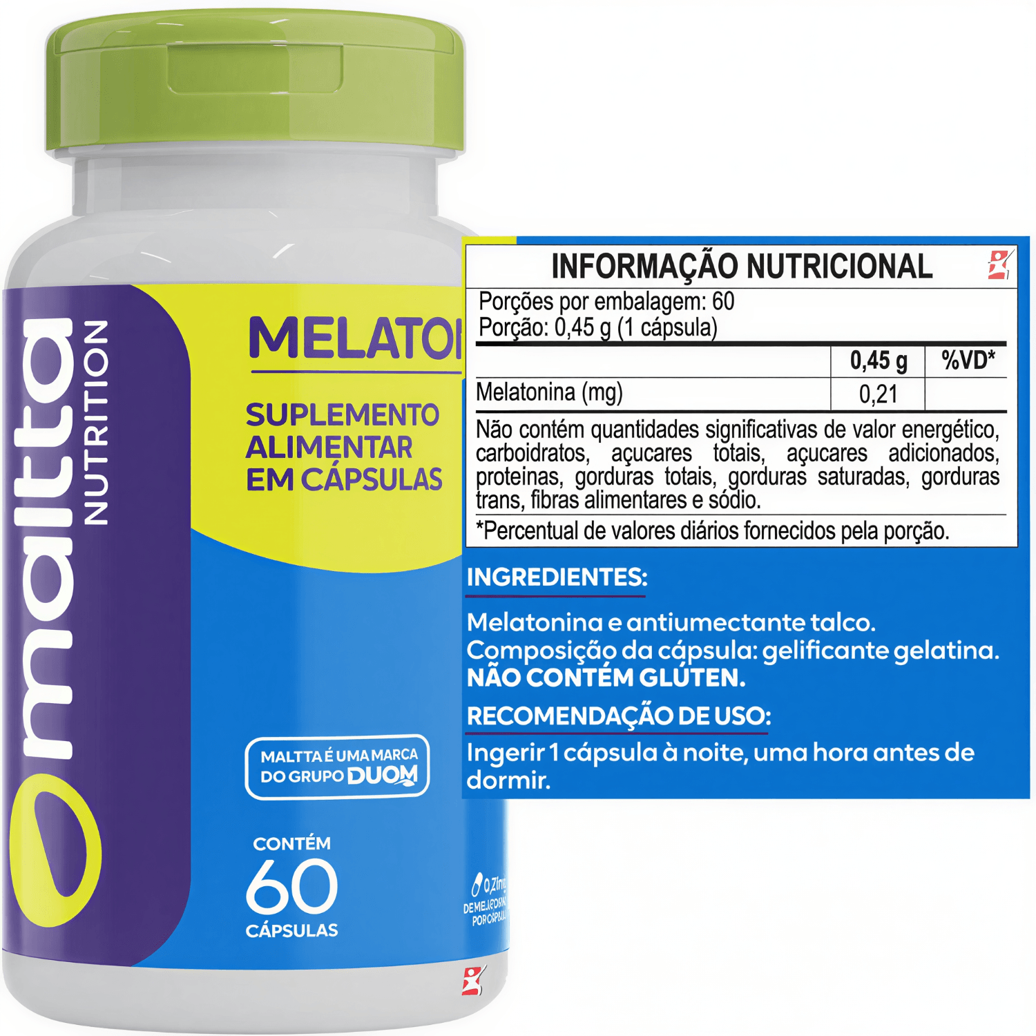 Melatonina Maltta Nutrition 60 Cápsulas