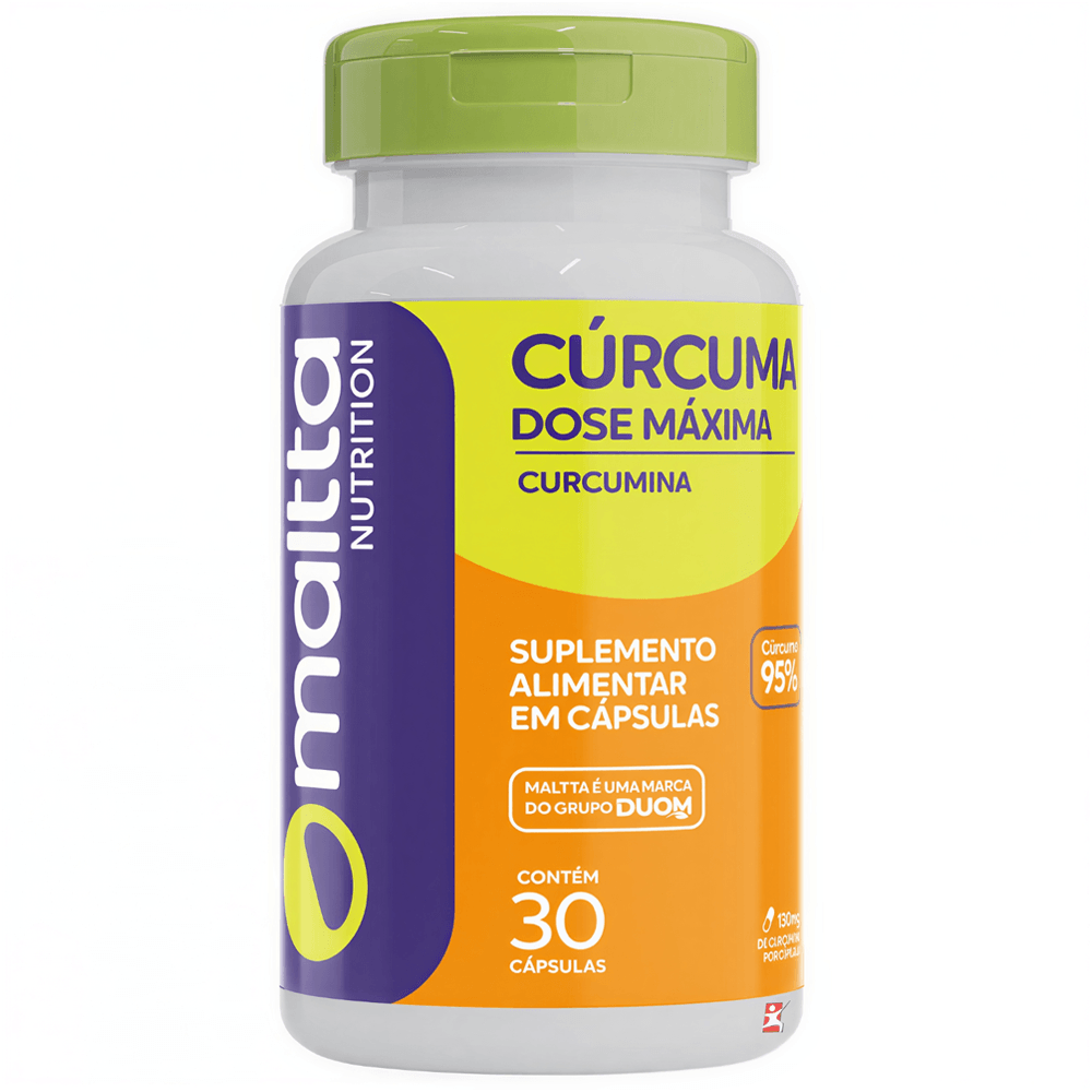 Cúrcuma Dose Máxima Super Concentrada 130mg Maltta Nutrition 30 Cápsulas