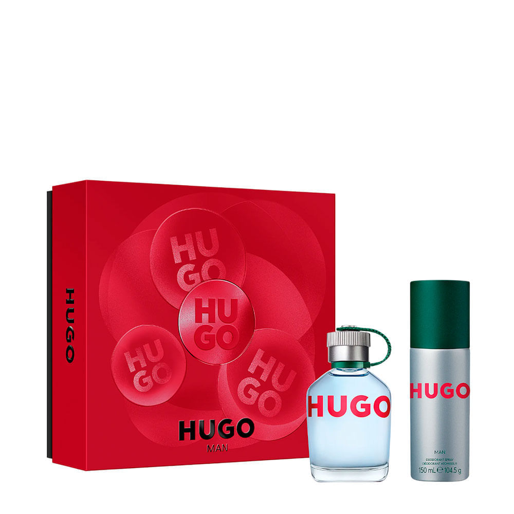 Kit Man Hugo Boss Perfume Masculino Eau de Toilette 75ml + Desodorante 150ml