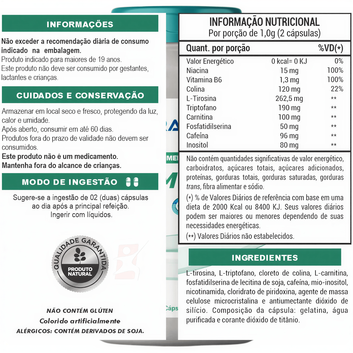 Kit 2 Memory Bio Active Grancaps 60 Cápsulas