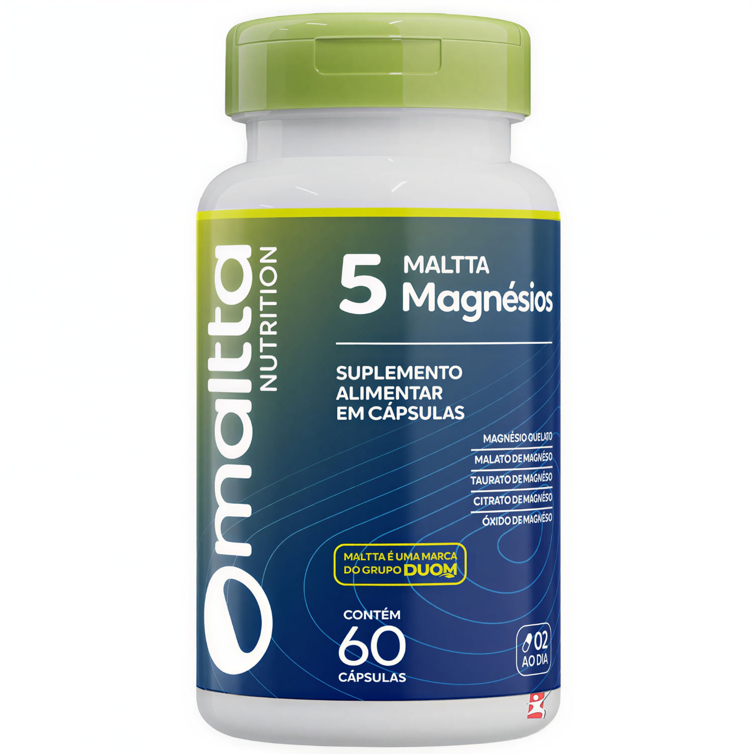 Kit 2 Maltta 5 Magnésios Maltta Nutrition 60 Cápsulas