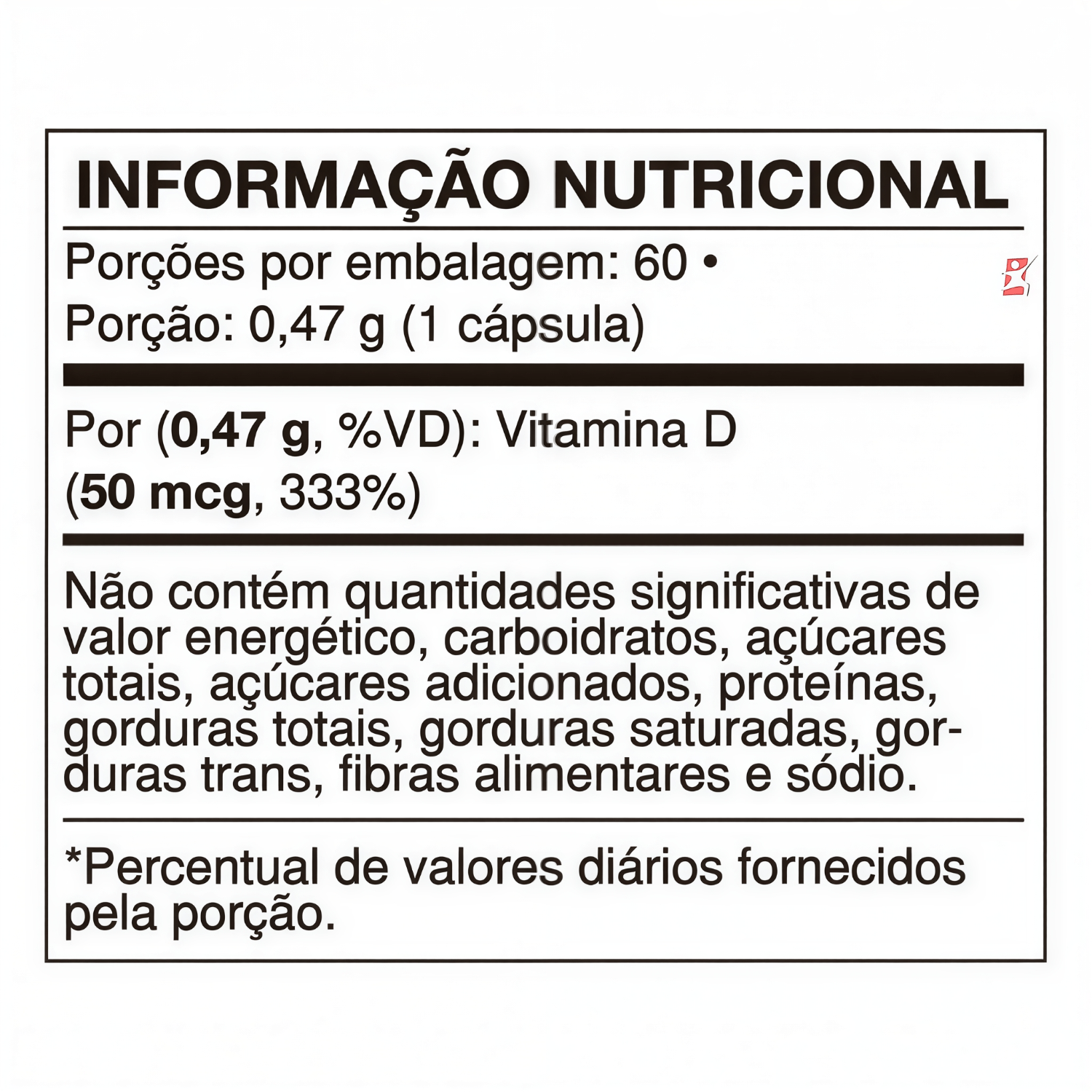Vitamina D Videira7 60 Cápsulas
