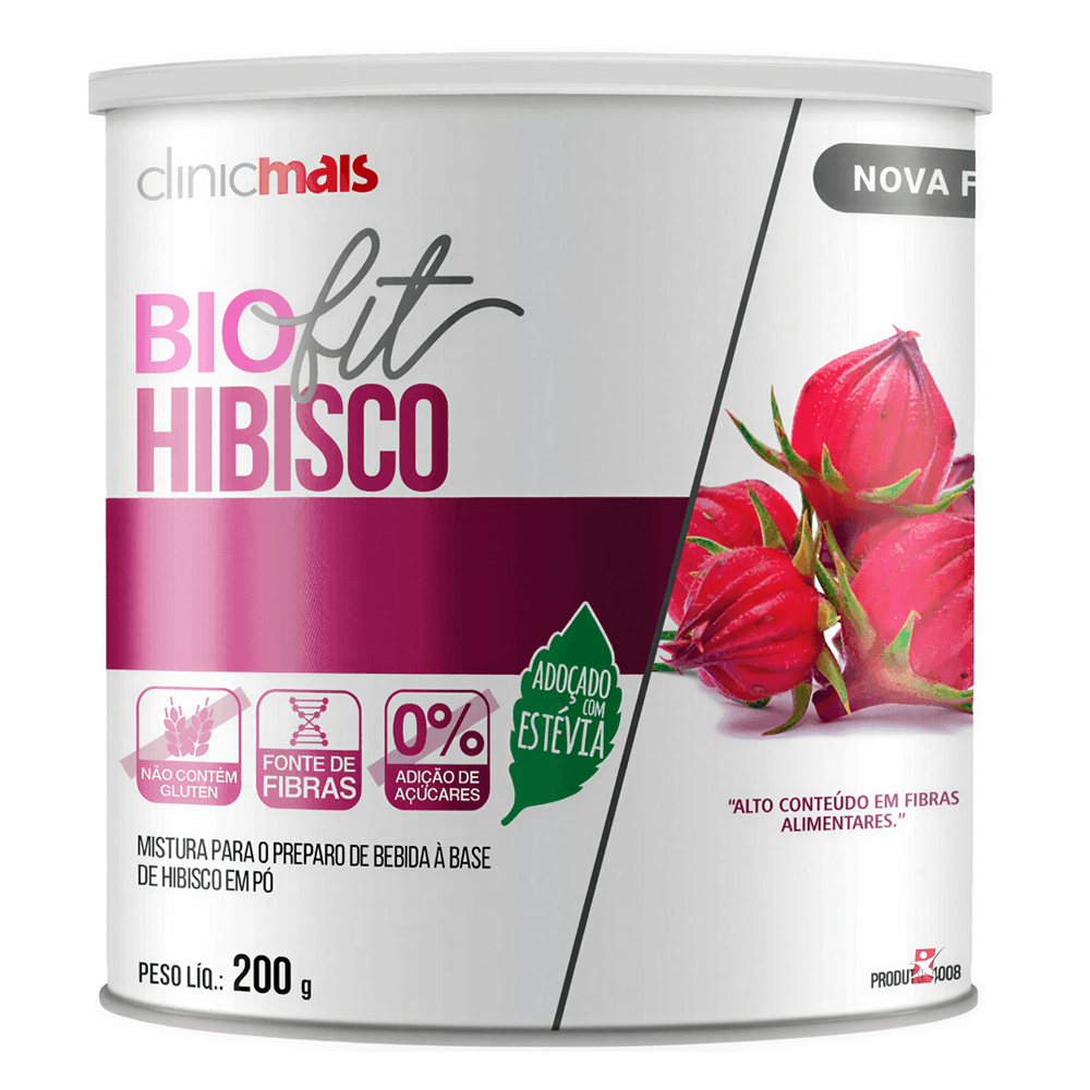 Biofit Hibisco Soluvel Fonte De Fibras Clinicmais Frutas Vermelhas 200g